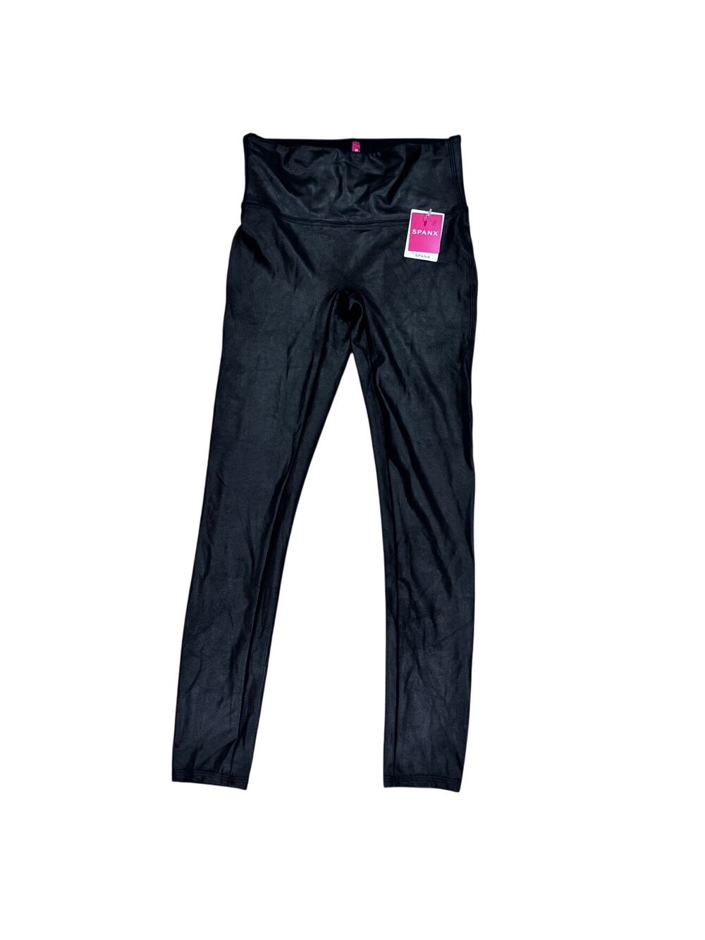 SPANX Faux Leather Leggings NWT Black Medium High Rise